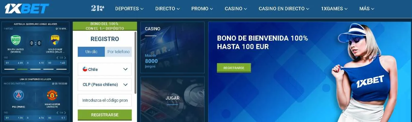 1xBet bonus de bienvenida